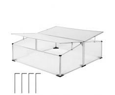 Gardebruk Mini Serra da Giardino 1,21m² 110x110cm Protezione UV Trasparente Alluminio Inox policarbonato orto Fiori