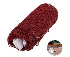 Rete da Badminton Portatile, Rete Pallavolo da Giardino 610 x 76cm, Rete da Badminton Pieghevole, rete da badminton regolabile in altezza, rete da pallavolo, per sport indoor o outdoor (Rosso Vino)