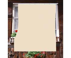 Tenda da Sole da Esterno per Balcone in Tessuto Resistente Misura cm 200x295 in 100% Poliestere con Anelli Dis. 5 BEIGE