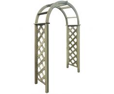 Festnight Pergolato Arco a Traliccio Porta in Legno Verde di Pino Impregnato Per Pianti da Giardino per Esterno 110 x 30 x 230 cm