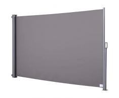 Outsunny Tenda da Sole Laterale e Avvolgibile (3x1.6m) in Alluminio e Poliestere Imperemabile Anti-UV, per Vento/Privacy