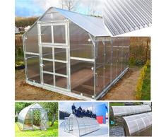 gazebiprofessionali.com Serra Tunnel 2,35x2,12m Policarbonato 6mm House a casetta di serrashop, Serre modulabili per orto Giardino Piante vivai