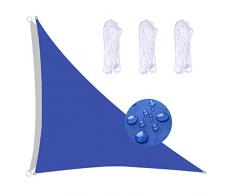 FFDL Vela Ombreggiante Impermeabile 3X4X5M, Inodore Tenda a Vela Sicurezza Varie Dimensioni Compreso Corda di Fissaggio per Verande Blu Navy