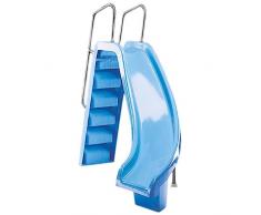 Suinga Scivolo per Piscina Curvato 1,78 m di Altezza in Poliestere Rinforzato con Fibra di Vetro. (Curva a destra)