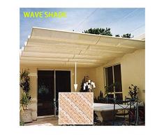 LJIANW Vela Ombreggiante Tenda da Sole, Retrattile Wave Sail Shade Tendalino A Baldacchino Crema Solare Traspirante Sostituzione Copertura for Pergola for Ponte Terrazza Veranda Poliestere, 185gsm