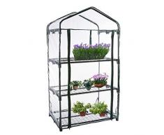 Motto.H Mini Serra in PVC,Ripiani-Giardino & orto Serre Garden Mini Piante in Serra in PVC Trasparente Copertura Calda per Piante da Esterno e da Giardino Piante da Giardino (Senza Supporto in innate