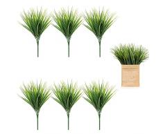 Sprießen 6Pcs Piante, Piante Artificiali finte Piante Adatte per Case e Giardini Interni ed Esterni, Cespugli Verdi per la Casa/Cucina/Ufficio/Matrimonio/Giardino/Balcone Decorazione Verde