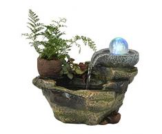 WEIZIWF Fontana Creativo Rockery Fontana dAcqua Decorazione Stagno di Pesci Feng Shui Ruota Ufficio tè Desktop Bonsai Amici Invia Regali fontane Zen da Interno (Color : B)
