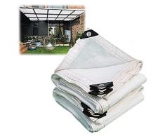 Hyuer Telo Ombreggiante Bianco 1x5/2x4/3x5/4x6/5x6/6x10m Rete Ombreggiante con Occhielli, Tessuto Schermo Privacy Pesante HDPE 120g/m², per Recinzione Giardino Terrazzo Piscina (Size : 5x6m/16x19ft)
