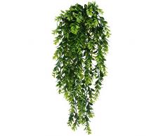 MIHOUNION 2PCS edera Artificiale cadente Piante Artificiali Pendenti rampicanti Piante di plastica Piante finte vasi Piante Artificiali da Ufficio Piante Ornamentali Artificiali da Esterno Interno