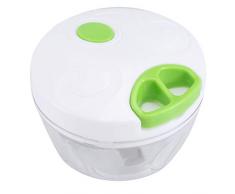 Trinciatrice da cucina manuale per trituratore di verdure, affettatrice, trinciatrice rotante multifunzione (verde)
