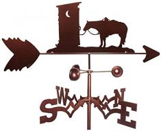 WENCY Segnavento Segnavento in Ferro Animale con Indicatore di Direzione del Vento Staffa in Metallo for Esterni Segnavento for Decorazione Ornamento da Giardino Cortile del Patio, Persone