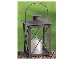 Lanterna, Faro Lanterna con Maniglia in Colore Marrone Anticato in Ferro, 1 Pezzo, Altezza circa20 cm