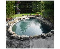 Transatlantico, per Stagni per Pesci Ruscello Fontana Giardino dAcqua, Fodera per Laghetto Koi del Cortile della Cascata, Fodere per Laghetti di Facile Taglio (Colore : Nero, Taglia : 1x10m)