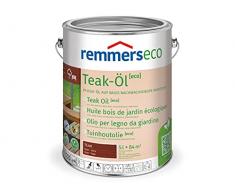 Remmers Olio eco per legno di teak, 5 litri, olio sostenibile a base dacqua per teak allesterno e allinterno, ideale per mobili da giardino e terrazze in teak, ecologico