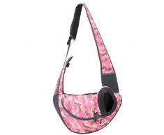 POPETPOP Borsa per Cani da Compagnia per Cani di Piccola Taglia sicura Borsa per Auto da Viaggio Comoda per Borse a Tracolla Singola Comoda Mani libere - Taglia S (Rosa)