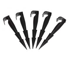 GARDENIX 100 picchetti AquaPEG, di Ancoraggio per Il Fissaggio a Terra per lirrigazione del Giardino, Tubo Ø 16