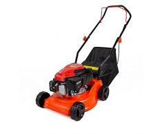 AMC Tagliaerba a spinta con motore a scoppio da 144 cc e 30 kw, ampiezza di taglio regolabile su 7 livelli, 4 ruote livellate su unico piano per evitare zolle vuote adatto a professionisti e fai da te