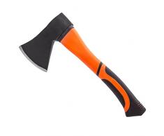 Mivos Accetta da Taglio 800 g con Testa in Acciaio e Manico in Fibra di Vetro - Ascia Spaccalegna di Legno - Accetta Universale per Giardino e Campeggio - Piccola Ascia Manuale da Spacco