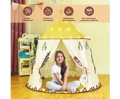 Tenda Pop Up Casetta per Bambini Tenda Tepee Tenda da Gioco per Bambini Portatile Castello Casetta dei Giochi con Una Borsa di Trasporto per Interni ed Esterni