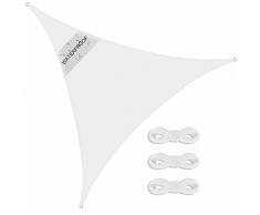 Lanbent Tenda da Vela Parasole Triangolare 95% Protezione Raggi UV, Impermeabile e Resistente Vela Ombreggiante per Giardino Balcone Terrazza Campeggio Esterno, Varie Colori e Dimensioni