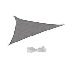 EUGAD Vela Ombreggiante 3,6 x 3,6 x 5,1 m, Tenda a Vela in 200 g/m² HDPE , Tende Parasole Triangolo Protezione Solare Schermo UV, Respirante, per Giardino Terrazzo Balcone, Grigio 0172ZYF