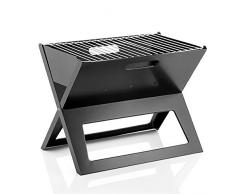 Innova-Goods Esclusivo BBQ Portatile salvaspazio Completamente richiudibile e Pieghevole - Barbecue Barbeque Grill da Viaggio in Acciaio a carbonella 0782