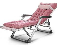 SaiFei Sedia a Sdraio Zero Gravity Sedia da Spiaggia Pieghevole per Esterni con Imbottitura in Cotone Sedia a Sdraio reclinabile e Regolabile Leggera e Traspirante Lettini da Giardino per Patio AB