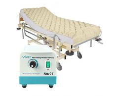 Cuscinetto a pressione alternata Vive - Includi cuscino per materasso e sistema di elettropompa - Topper silenzioso e gonfiabile per letto per trattamento dellulcera da pressione