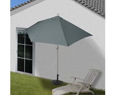Mendler Ombrellone da Balcone salvaspazio Parla 145x285x252cm Antracite con Base