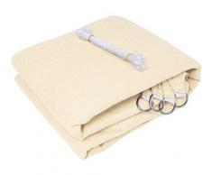 WOLTU Vela ombreggiante 2x3m in HDPE 180 g/m² Traspirante Tenda a Vela Parasole Rettangolare Protezione Solare Respirante Anti UV Giardino Esterni Beige