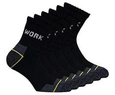 Fontana Calze, 6 paia di Calze da Lavoro rinforzate su punta e tallone mod. CAVIGLIA misura 43-46