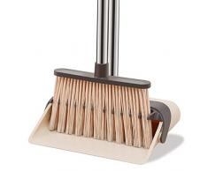 SXXYXH Kit per la Pulizia della Scopa, con Paletta Verticale con Manico Lungo Scopa Rimovibile, Set per la Pulizia per Il Giardinaggio in casa, Facile da riporre