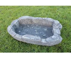 Arnusa Piscina per laghetto da giardino, rocce artificiali, cascata, mini stagno, 90 x 54 cm, circa 70 l, decorazione da giardino