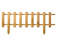 Recinzione a doghe in legno, impermeabilizzata, recinzione per giardino anteriore, mini recinzione, recinzione da giardino ornamentale, recinzione a griglia (94 x 20 cm, naturale)