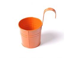 Itemer set di 8 vasi di fiori ferro metallo appeso vaso fiori secchi balcone giardino piante contenitori casa ornamenti Home Decor colori assortiti