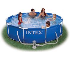 Intex 28212 Metal Frame Piscina con Pompa Filtro, 6500 L, Blu, 366 x 76 cm
