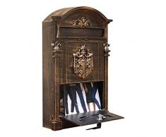 Cassetta postale montata a parete Casella di lettere di alluminio della cassetta delle cassette della cassetta della cassetta della cassetta del muro antiruggine retrò for la rivista di lettera per us