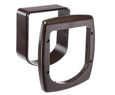 Ferplast Estensione per portina per gatti Gattaiola con microchip Porta basculante SWING MICROCHIP EXTENSION, 22,5 x 16,2 x h 25,2 cm - Profondità 5 cm, Marrone