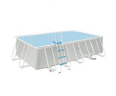 Outsunny Piscina Fuori Terra con Pompa di Filtraggio, Piscina Autoportante in Acciaio e PVC Rinforzato, 580x310x122cm, Grigio Chiaro