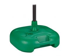 Relaxdays Base per Ombrellone, da Riempire con Acqua o Sabbia, Asta D: 22-38mm, Piedistallo in Plastica, 44x42 cm, Verde