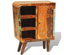 QZZCED Armadio portaoggetti armadi per ufficio Armadio per ufficio Armadietto in Legno Anticato con 1 Sportello Stile Vintage Adatto a soggiorno, camera da letto, garage