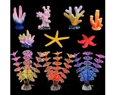 Corallo Acquario, coralli e acquatiche Piante di acquario Decorazioni Ornamenti per acquari Confezione da 10