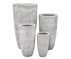 Set Di 4 Vasi Beige Per Esterno Giardino, Portico, Ristorante, Gelateria Bar Hotel Albergo Piscina