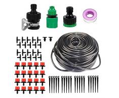 Furnrubden Tubo Irrigazione a Goccia, Irrigazione a Goccia per Vasi, Kit Irrigazione Giardino, Sistema Irrigazione Automatica, Impianto Irrigazione Giardino, Irrigatore Giardino Automatico-22M