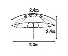 ZHUSAN Ombrello Da Pesca Universal Sunscreen Outdoor Parasole Grande Oversize Double Blue Ombrellone Per Giardino Cortile Balcone Beach