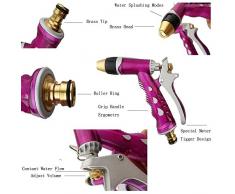 NLG® da giardino ad alta pressione doccetta/microonde siringa pistola per lavaggio auto tubo flessibile 3/4 pollici con 100% metallo ottone principale robusto e potente per auto waschanlagen, giardino/prato irrigazione, stanza/superfici/Pavimento