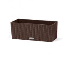 Lechuza Balconera 50 Cottage Set Completo, Vaso Fioriera in Resina per Piante, Caffe