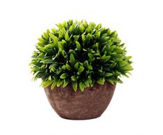 cosanter Vasi di Piante Artificiali di plastica Pianta simulazione fiore vaso decorativo Pianta Pot ornamenti per matrimonio soggiorno verde
