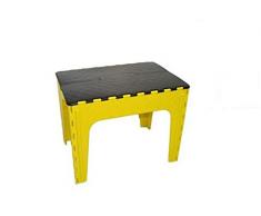 Vetrineinrete® Tavolino richiudibile Rettangolare colorato per Bambini Tavolo da Gioco in plastica per Giardino casa cameretta per Giocare colorare Idea Regalo 4419